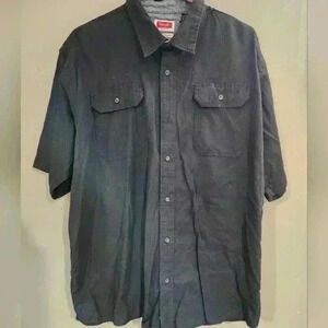 Wrangler button shirt short sleeve black size XL